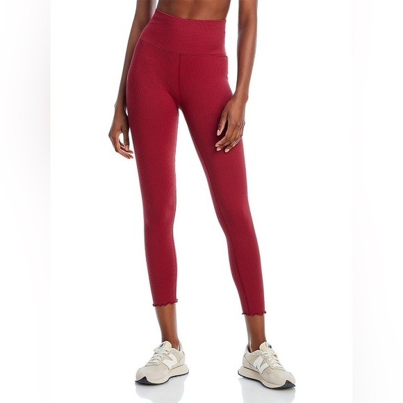 Spiritual Gangster Ruffled Hem Ribbed Knit Legging - Picture 1 of 7